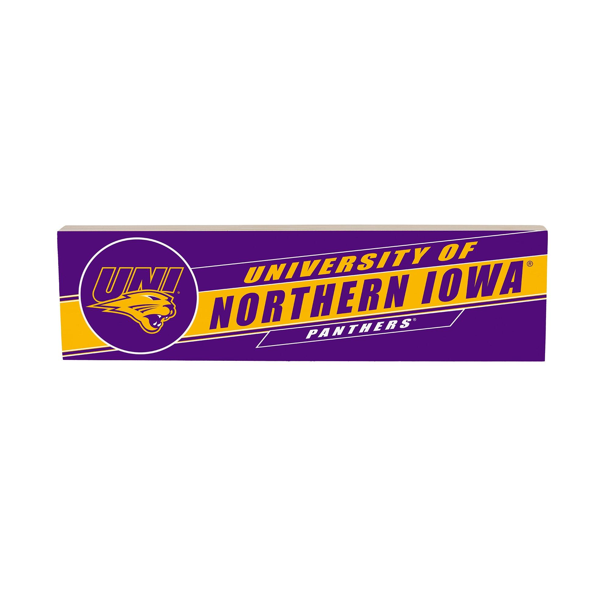 Northern Iowa Panthers 5" x 18" Shadow Logo Wood Mantle Sign