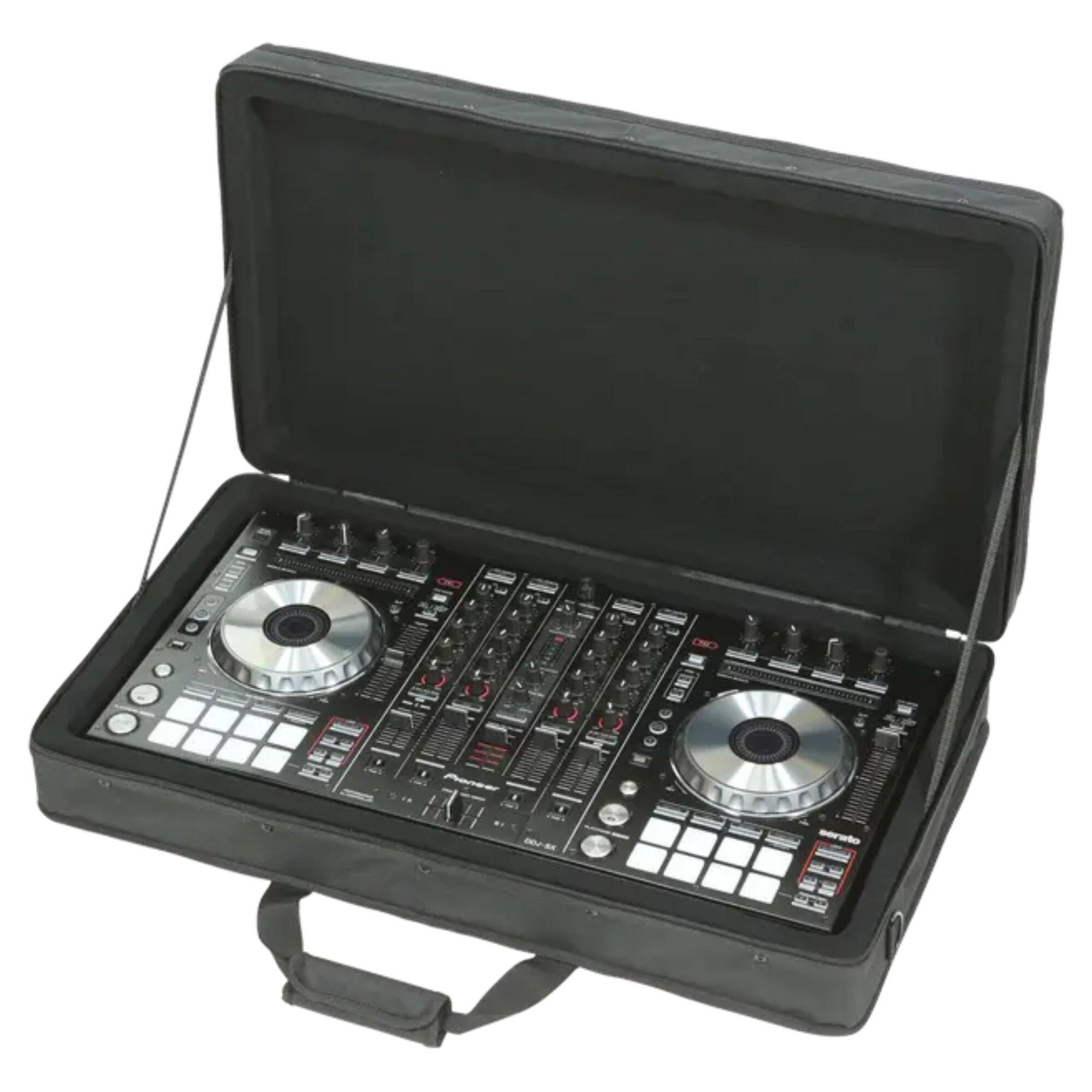 Alt View 6. SKB - SKB 27”x14” DJ Controller & Small MIDI Keyboard Soft Case Padded Bag, Black.
