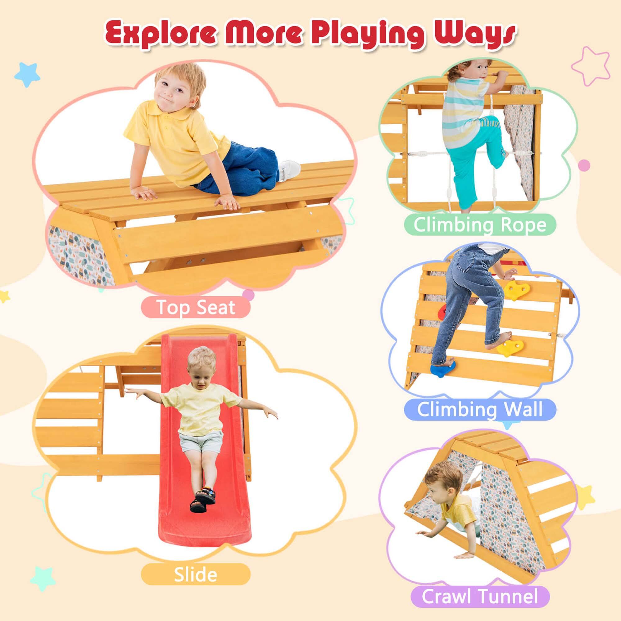 Explore More Playing Ways

Climbing Rope
Top Seat
Climbing Wall
Slide
Crawl Tunnel