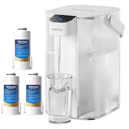 Waterdrop - ED01W Electric Water Filter Pitcher, NSF/ANSI 42&53&401&372, 15-Cup, Rechargeable Instant Dispenser, Extra 3 EDF Filters - White