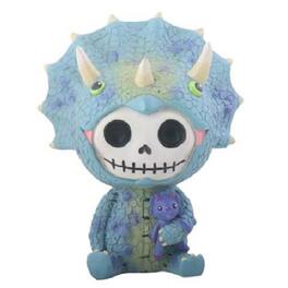 Pacific Trading - Furrybones Spike Skeleton Dressed in a Triceratops Dinosaur Costume Figurine - Blue