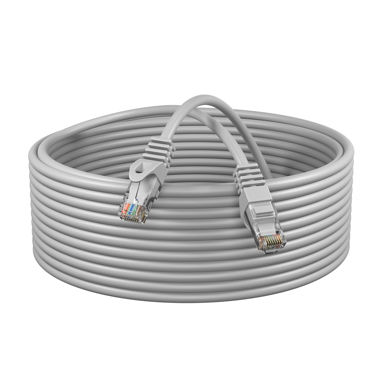 Alt View 5. Cables Direct Online - 20 Pack Cat5e Ethernet Patch Cable 75 ft RJ45 350MHz 1Gbps LAN Network Cord for Modem Router Internet - Gray.