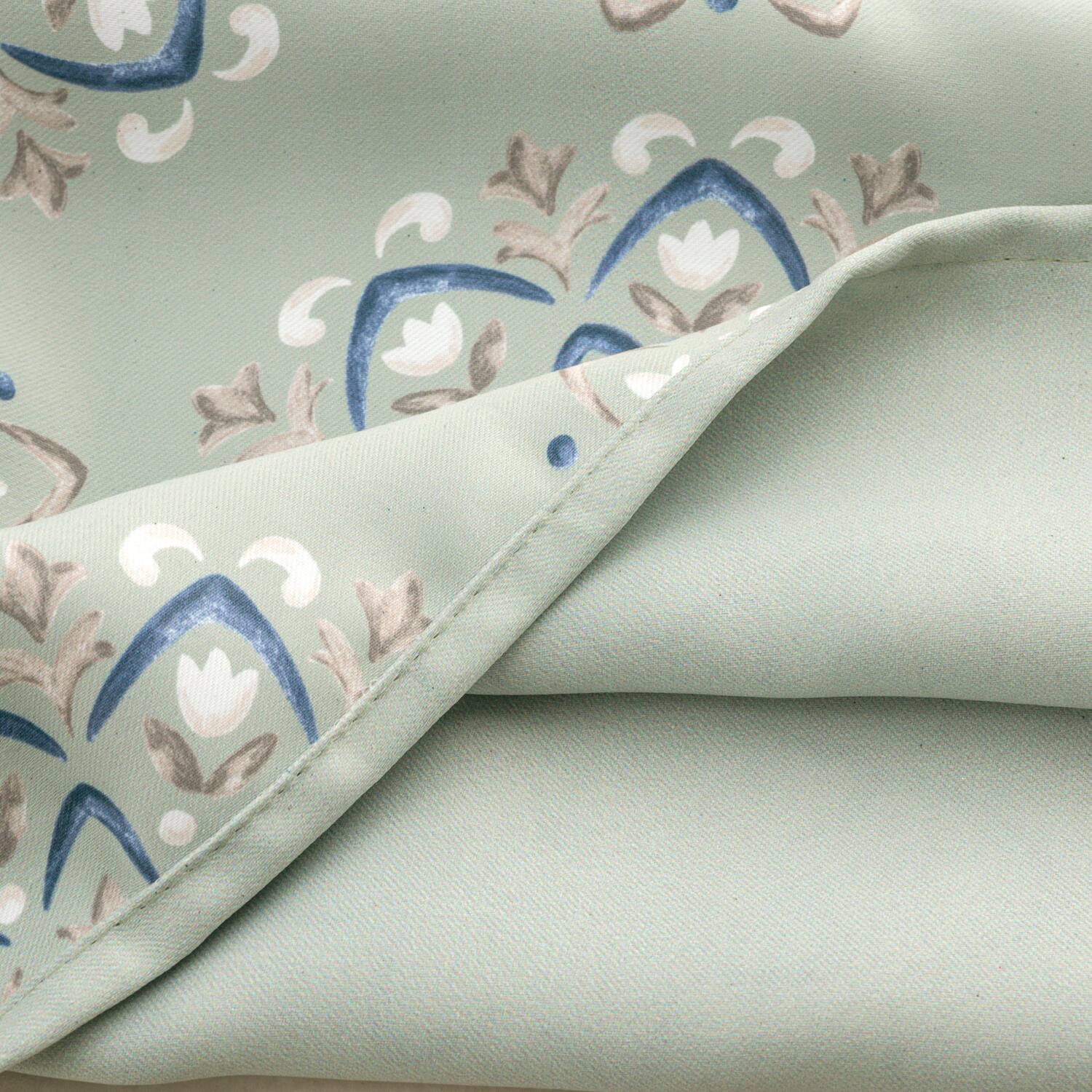 Back. RT Designers Collection - RT Designers Collection 100% Polyester 190 GSM Tilley Revisible Blackout Grommet Curtain Panel 54" x 84" Sage - Sage.