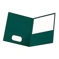 Front. Oxford - Twin Portfolio Folders, 25/Box - Teal.
