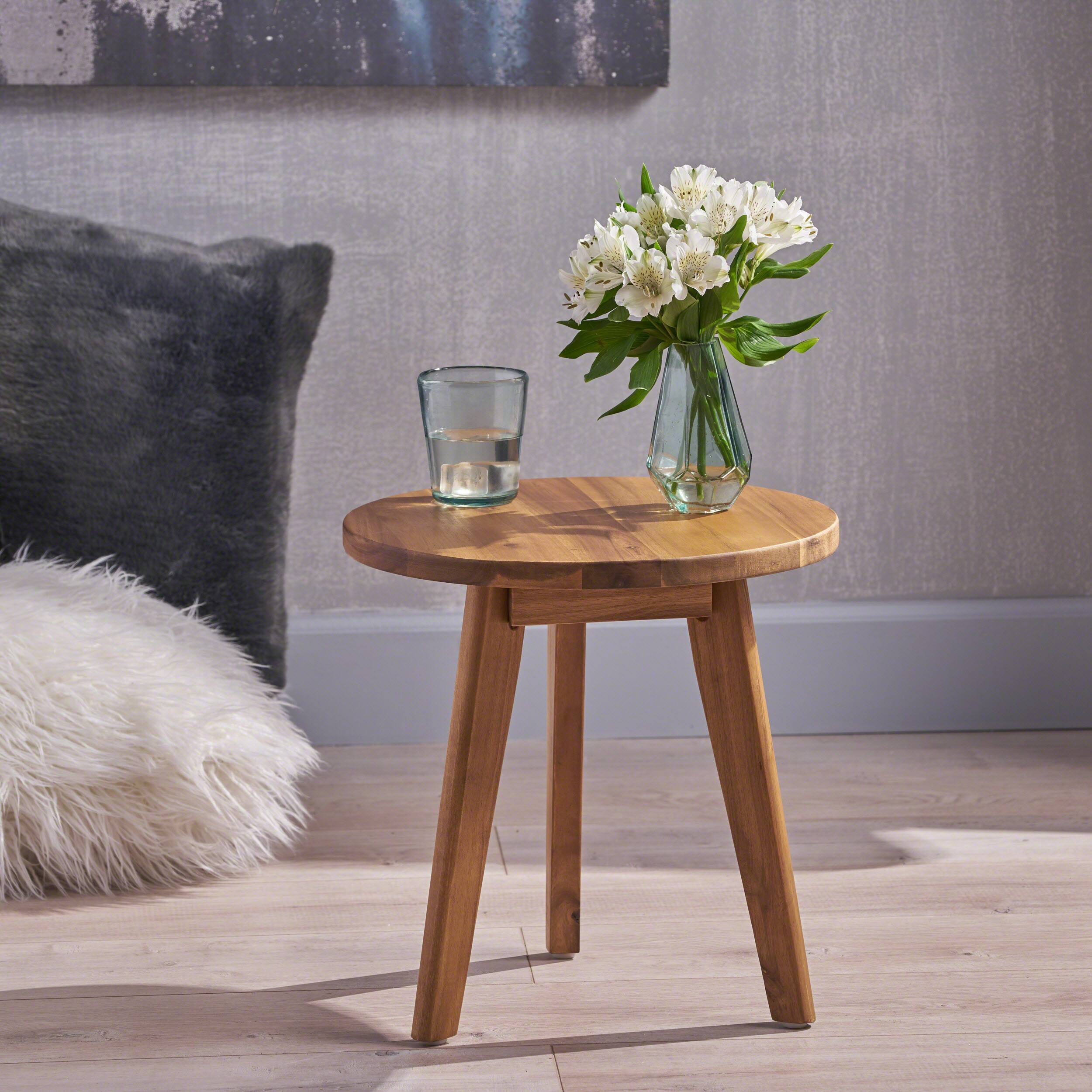 Back. APRILSOUL - MARINA SIDE TABLE - Natural Stained.