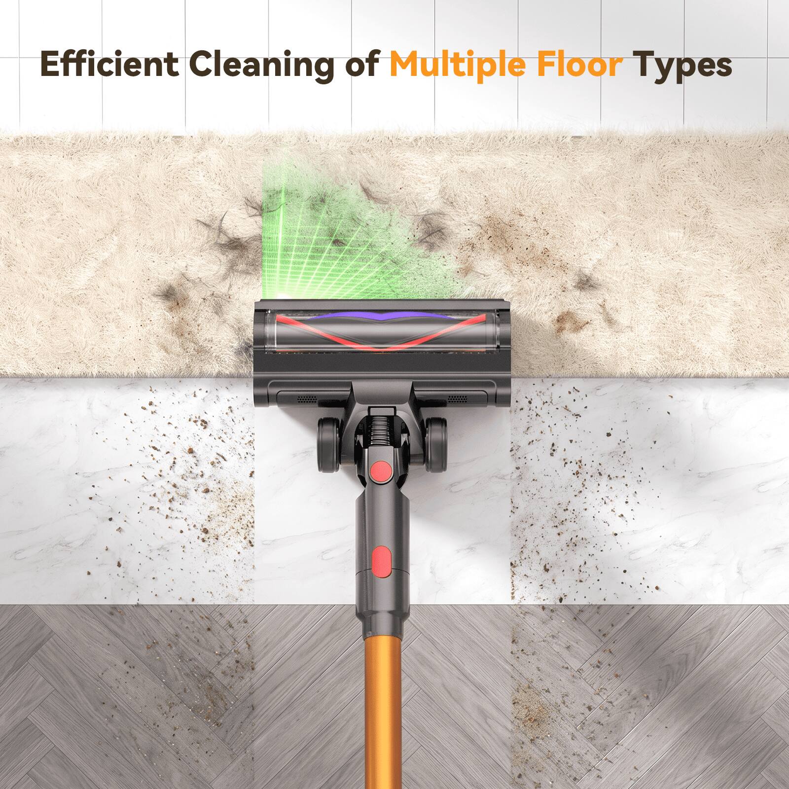 Efficient Cleaning of Multiple Floor Types