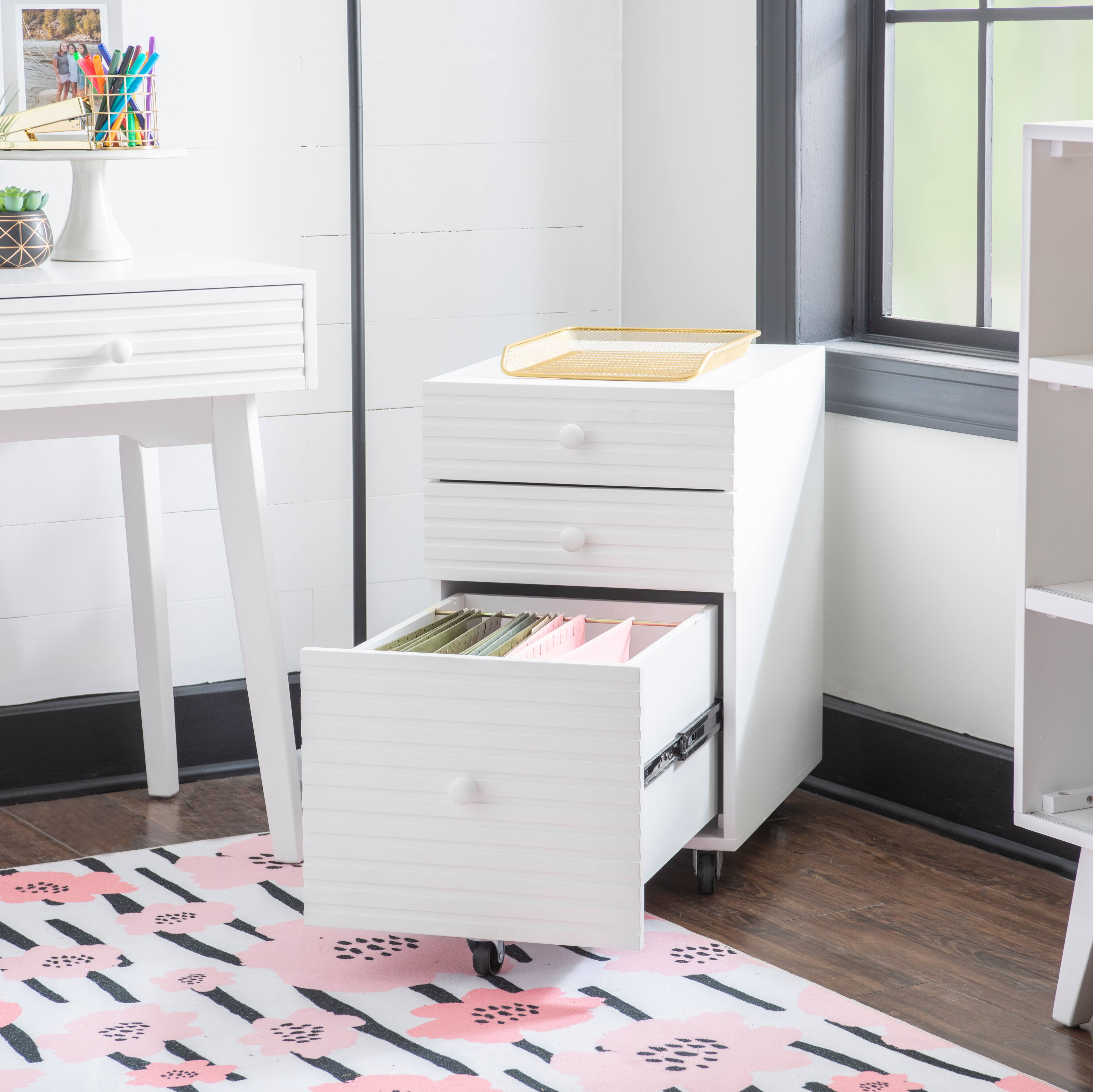 Alt View 21. Linon Home Décor - Rosita Three-Drawer File Cabinet - White.