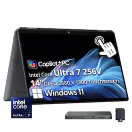 HP - Upgraded - OmniBook Ultra Flip - Copilot+ PC - 14" 3K OLED Touch-Screen Laptop - Intel Core Ultra 7 256V - 16GB Memory - 2TB SSD - Eclipse Gray