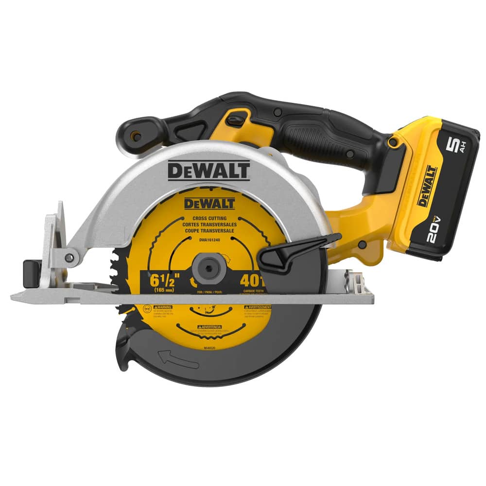 Dewalt - 20V MAX 6-1/2-Inch Circular Saw Kit, with 5.0-Ah Battery and Charger - Multi