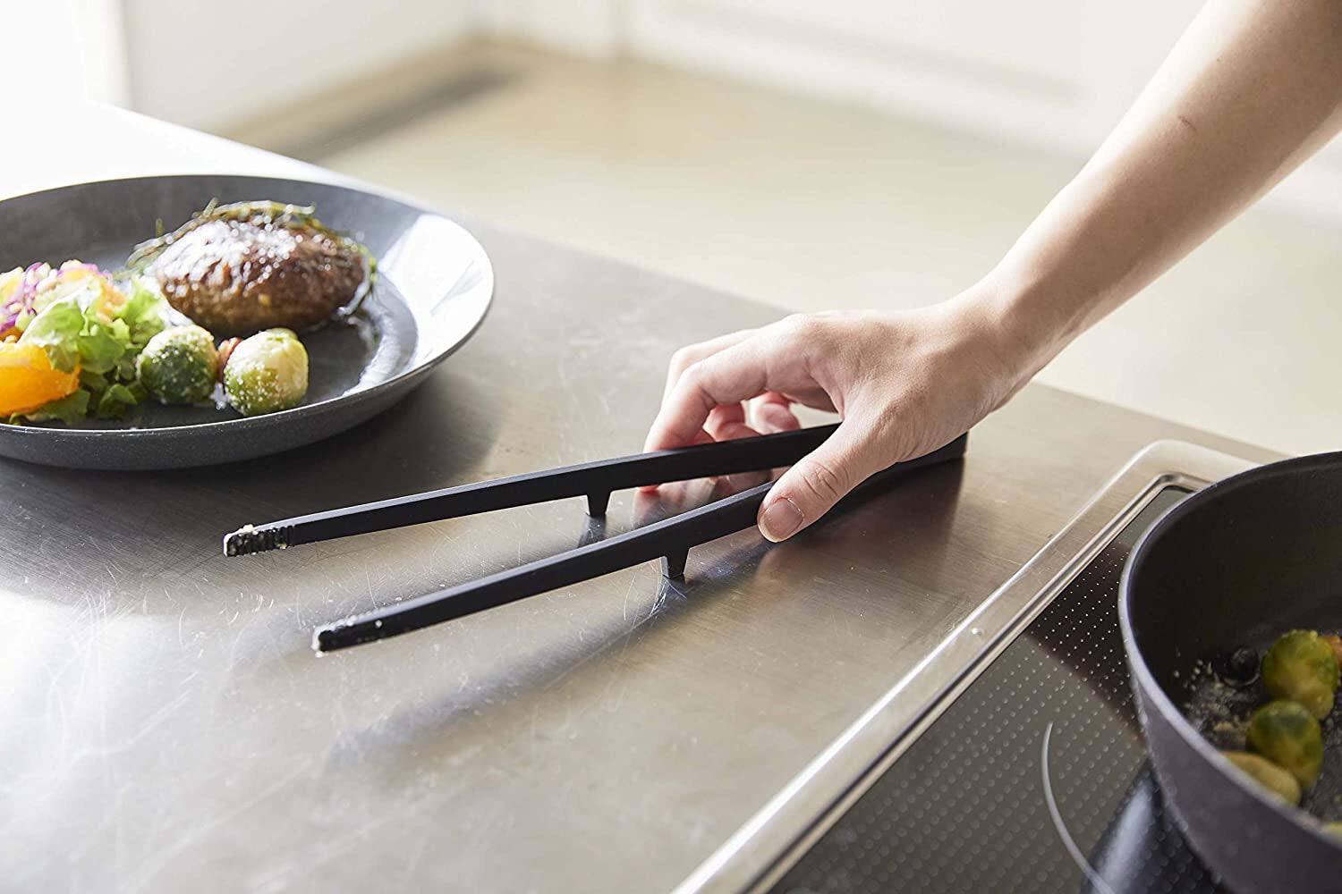 Alt View 1. Yamazaki Home - Floating Utensil - Four Styles - Silicone - black.