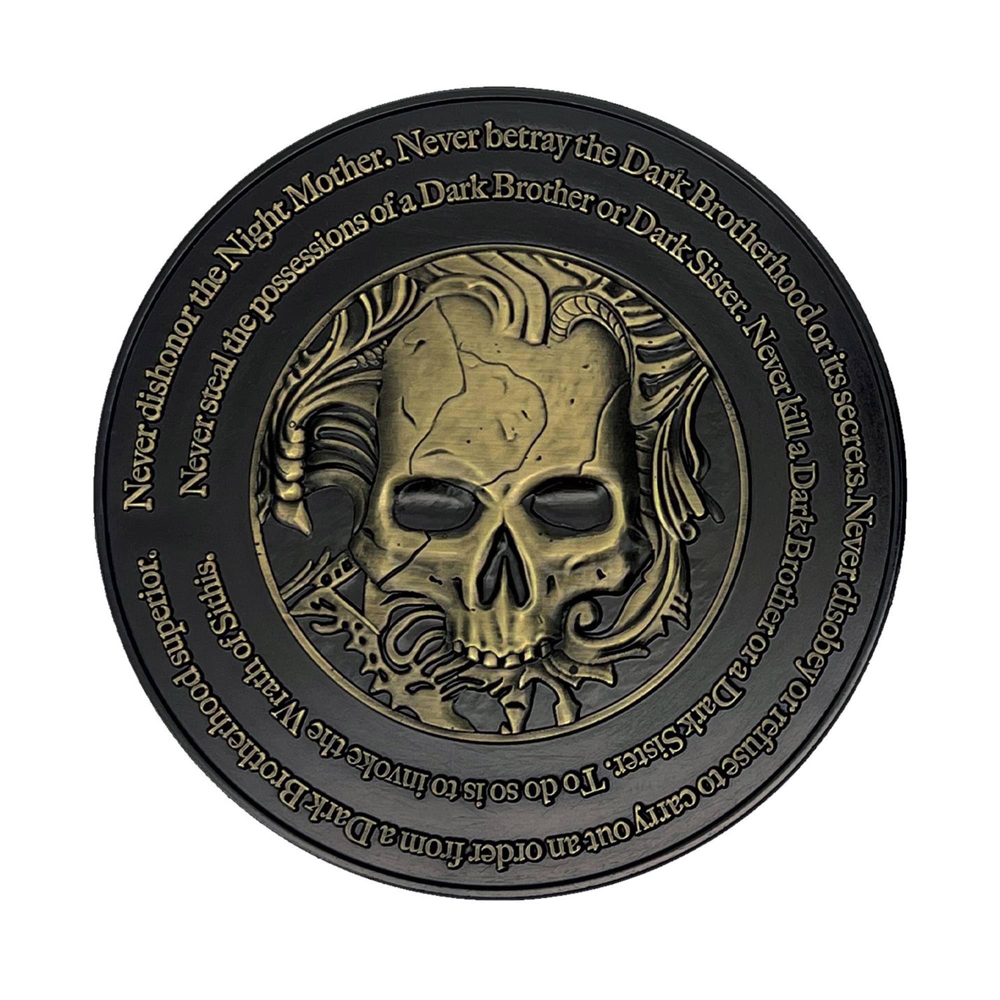 Never betray the Mother. Never dishonor the possessions of a Dark Brother or Dark Sister. Never steal, kill, or dishonor its secrets. Never disobey the Dark Brotherhood or its superior. Never refuse to invoke the Dark Mother.