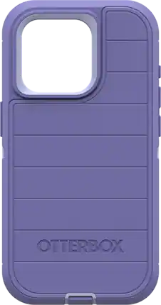Front. OtterBox - OtterBox Defender Pro Series Purple Case and Holster - iPhone 15 Pro - Purple.