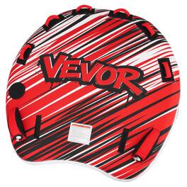 VEVOR - Towable Tube for Boating, 3 Riders Inflatable Boat Tubes and Towables, 510 lbs Capacity Water Sport Towable Tube - Red + Black + White