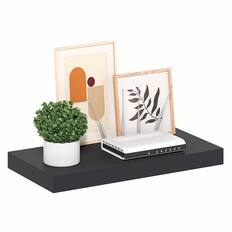 Front. Furinno - TANNA Floating Shelves for Wall, 12 x 24 Wall Shelf, Wall Mounted Floating Shelf with Invisible Brackets, Thick Shelf - Americano.