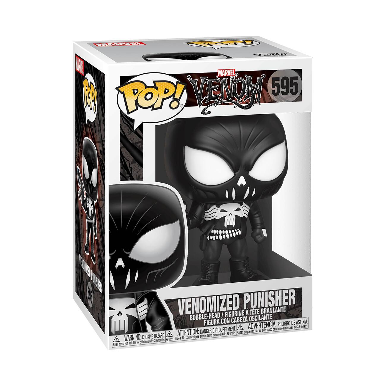 FAAS TiMn D MARVEL VENO 595 POP! EONEE PE VENOMIZED PUNISHER BRANLANTE I FIGURINE TETE BOBBLE-HEAD CON CABEZA OSCILANTE FIGURA PELIGRO DE ASFIGA D'TOUFFEMENT ADVERTENCIA: 301 shes nemors dI a nesrs, DANGER pequees - a adecado HAZARO A ATTENTION: - ontanto a mair dE 3 mois Partes WARNING: CHOKING Petites peoec & cotvnt chiden d 3 monts Mo uhre i Smal pe

---

MARVEL  
VENOM 595

POP!

VENOMIZED PUNISHER  
BOBBLE-HEAD / FIGURINE À TÊTE BRILLANTE  
FIGURA CON CABEZA OSCILANTE: PELIGRO DE ASFIXIA  
DANGER D'ETOUFFEMENT  
ATTENTION: risque d'asphyxie  
WARNING: CHOKING HAZARD - Small parts. Not for children under 3 years.  
Pequeñas piezas que pueden causar asfixia. No apto para niños menores de 3 años.  
Peu de risque d'asphyxie. Ne convient pas aux enfants de moins de 3 ans.