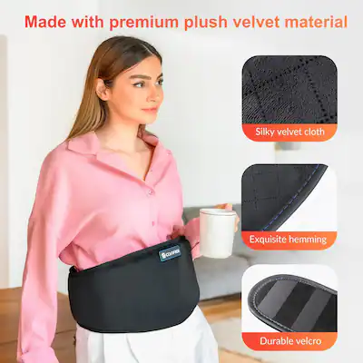 Comfier Heating Pad for Back Pain Heat Belly Wrap Belt with Vibration Massage Adjustable Belt Black CF-6006N - Best Buy Comfier Heating Pad for Back Pain Heat Belly Wrap Belt with Vibration Massage Adjustable Belt Black CF-6006N - Best Buy
