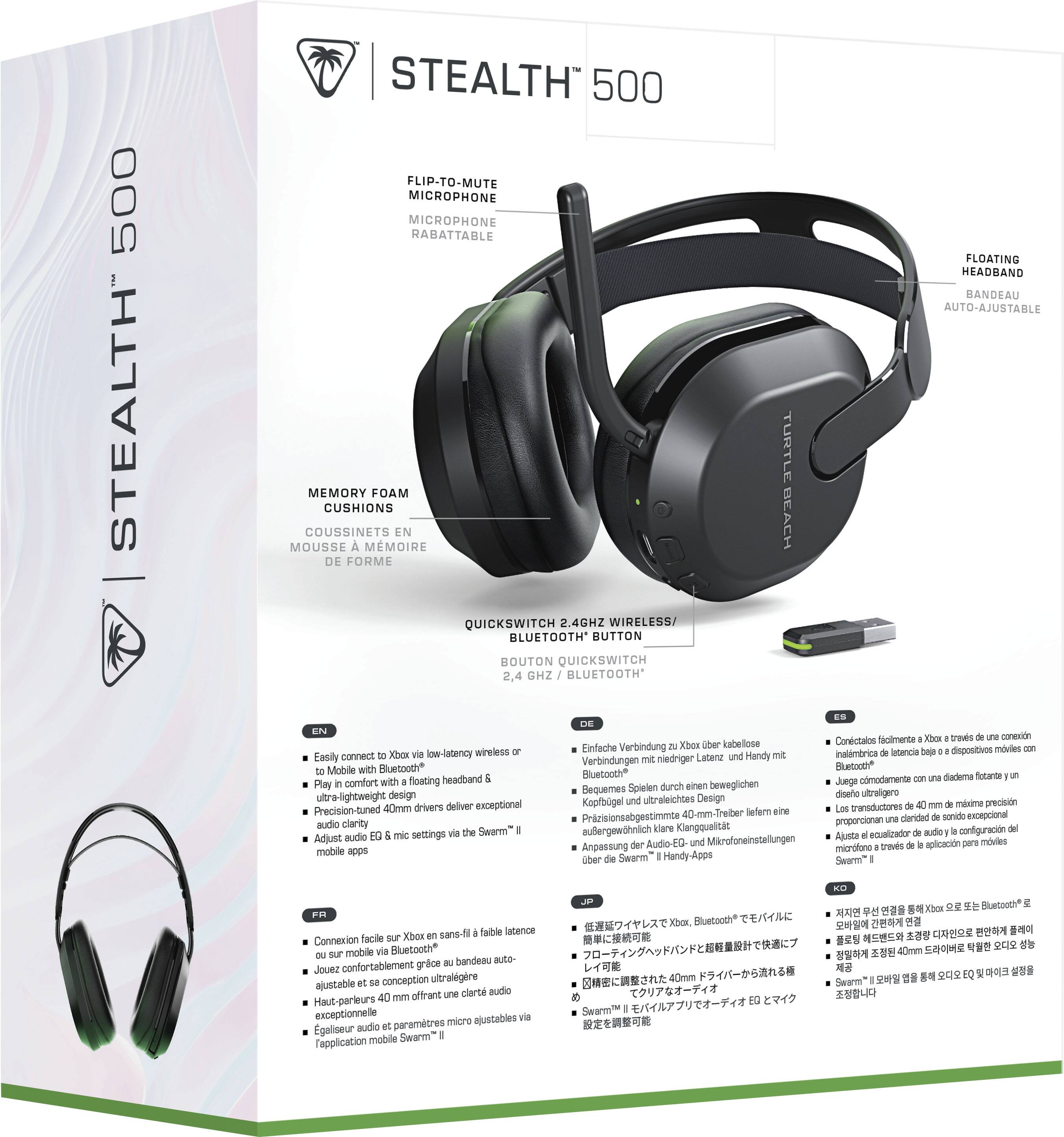 The text on the image is in a foreign language, so it is not possible to group and correct it. However, I can provide a general description of the product based on the image:

The product is a pair of black headphones with a flip-to-mute microphone. The headphones have a memory foam cushion and a floating headband for added comfort. They are designed for use with mobile devices and gaming consoles, and feature a quick-switch button for easy connectivity. The headphones are equipped with 40mm drivers for exceptional audio clarity, and come with a USB dongle for wired connectivity. The package also includes a micro-USB cable for charging the headphones.