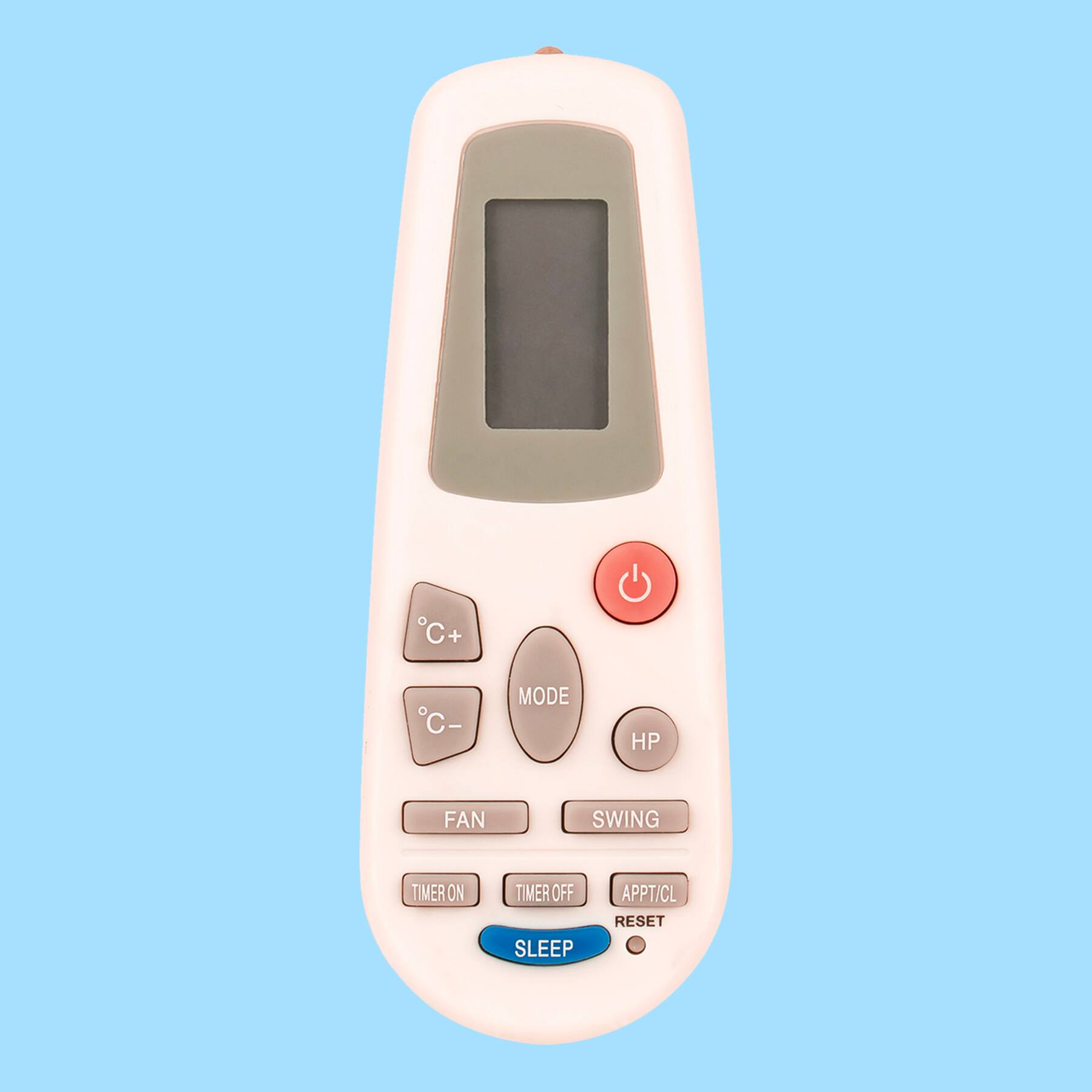 C+ C- MODE HP FAN SWING TIMER ON TIMER OFF SLEEP APPT/CL RESET