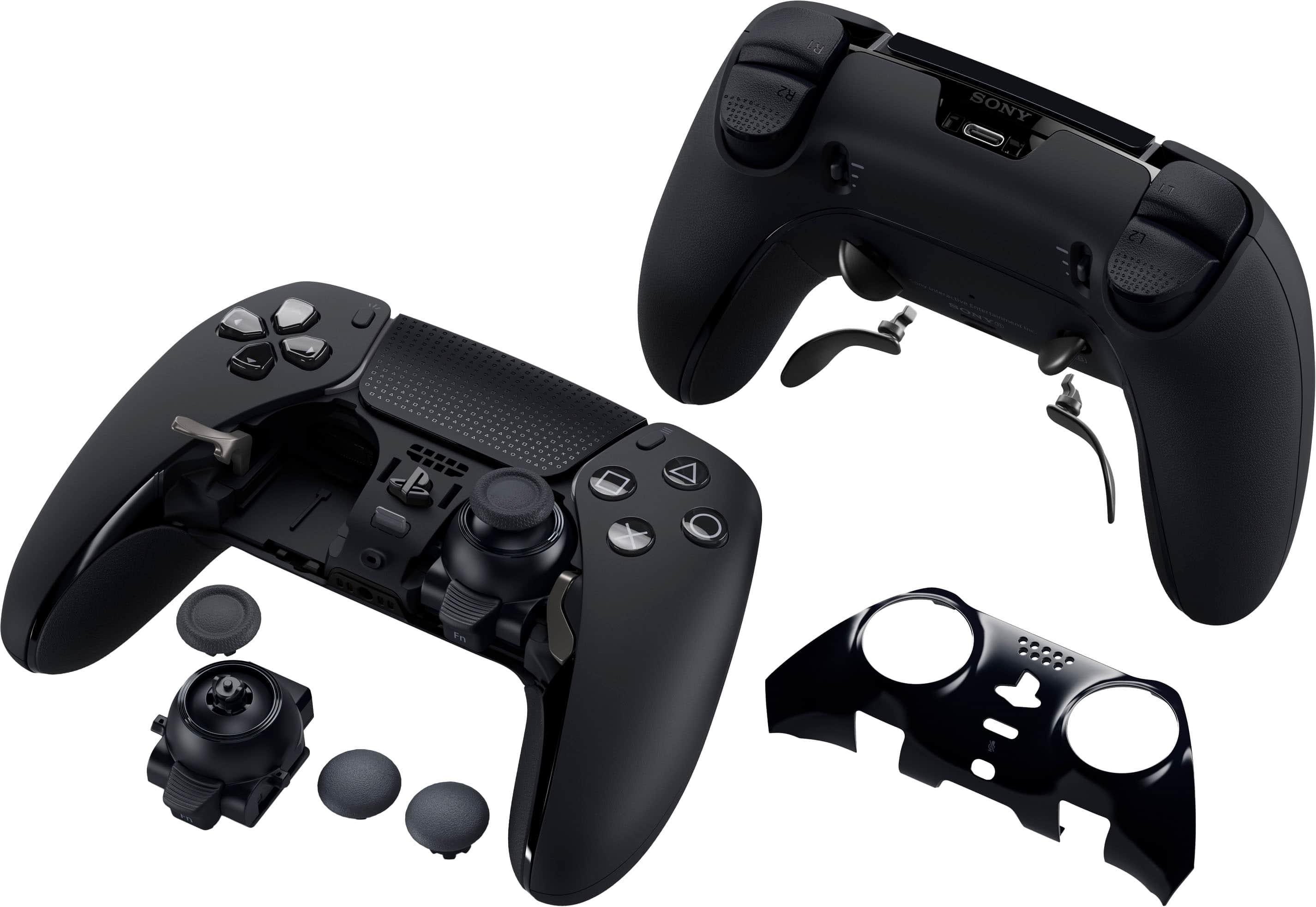 Back. Sony Interactive Entertainment - DualSense Edge Wireless Controller for PS5, PC, Mac & Mobile - Midnight Black.