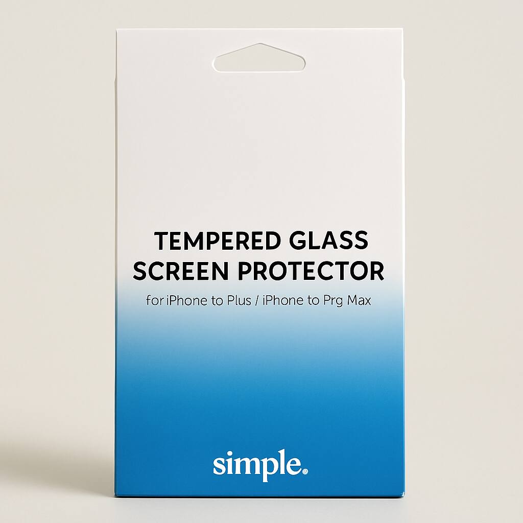 TEMPERED GLASS SCREEN PROTECTOR for iPhone to Plus / iPhone to Pro Max
simple.