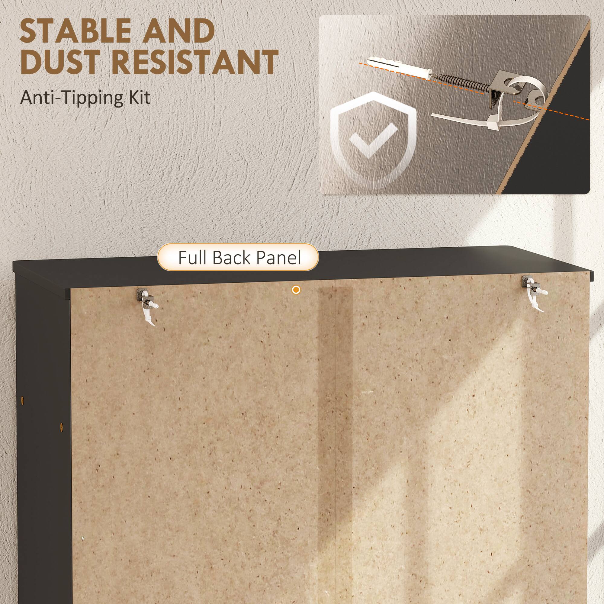 STABLE AND DUST RESISTANT  
Anti-Tipping Kit  

Full Back Panel