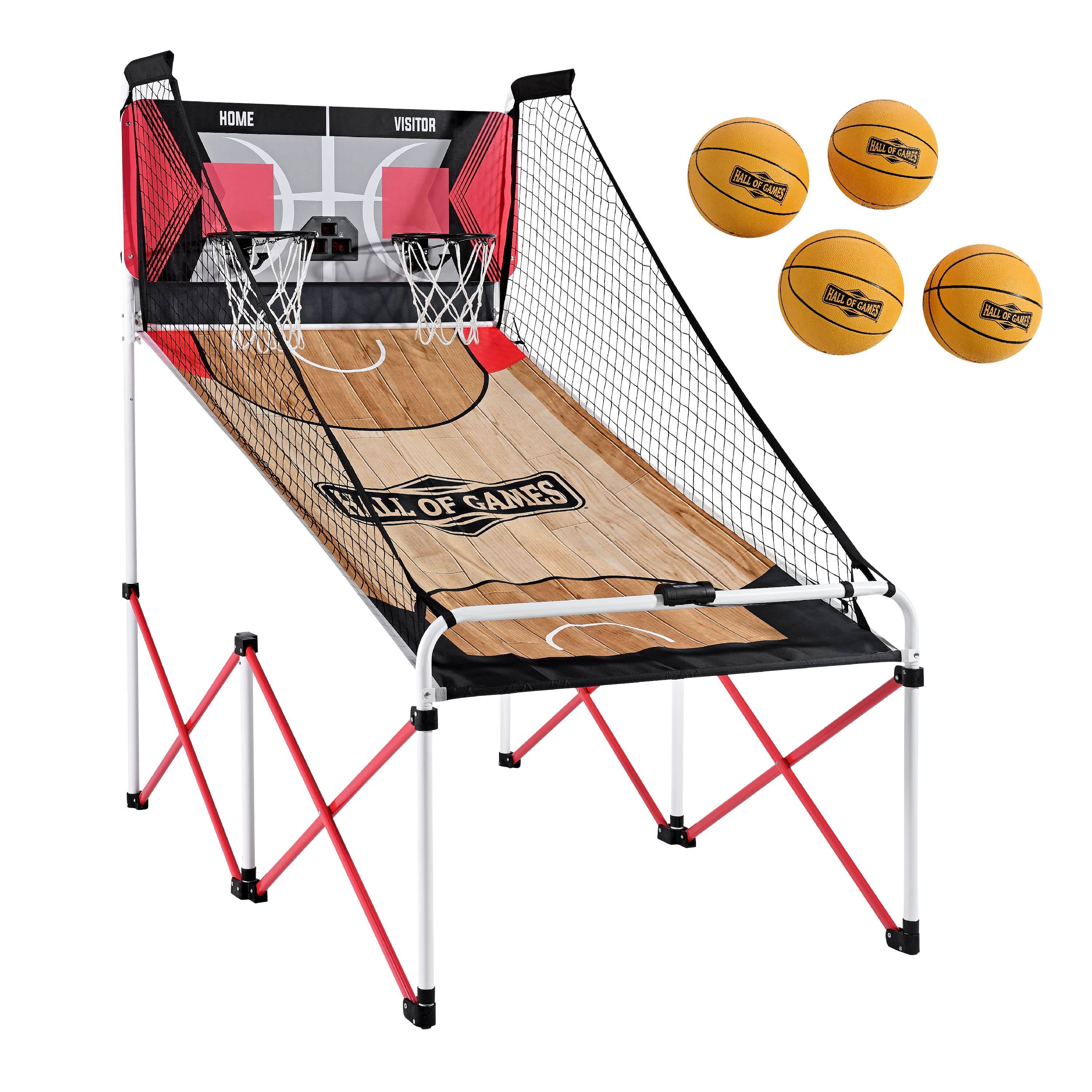 Hall of Games - Arcade Basketball 84” Tall Indoor Steel Frame EZ-Fold X-Leg