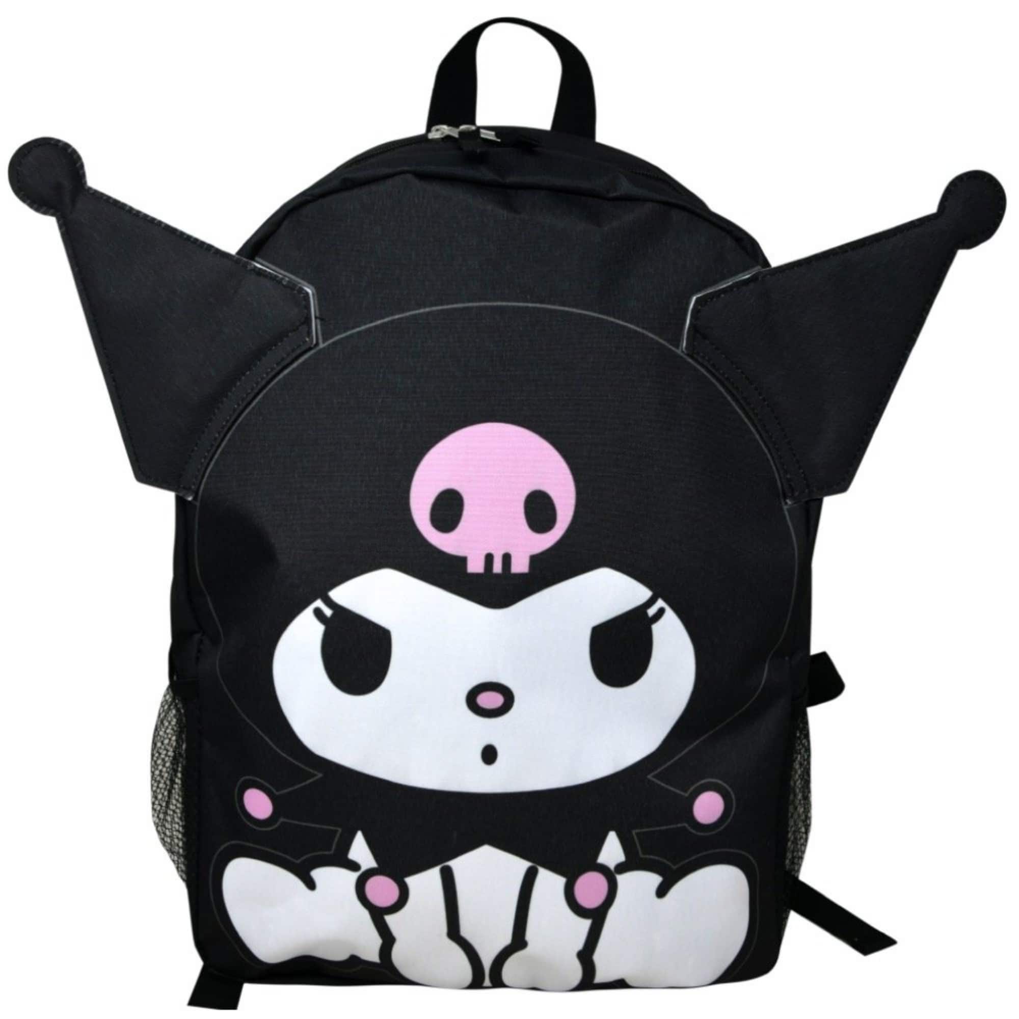Hello Kitty - Kuromi Front Body 16” Backpack with Ears - Black