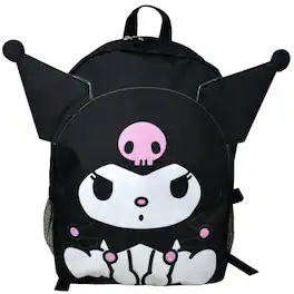 Hello Kitty - Kuromi Front Body 16” Backpack with Ears - Black
