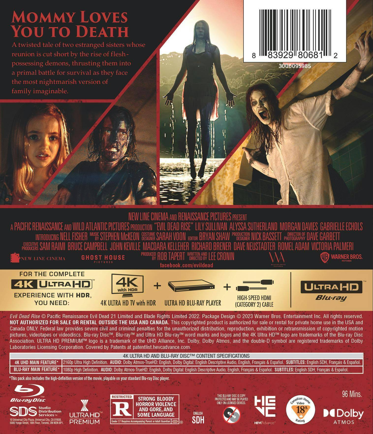 Back. Evil Dead Rise (4K Ultra HD + Blu-ray) [UHD].