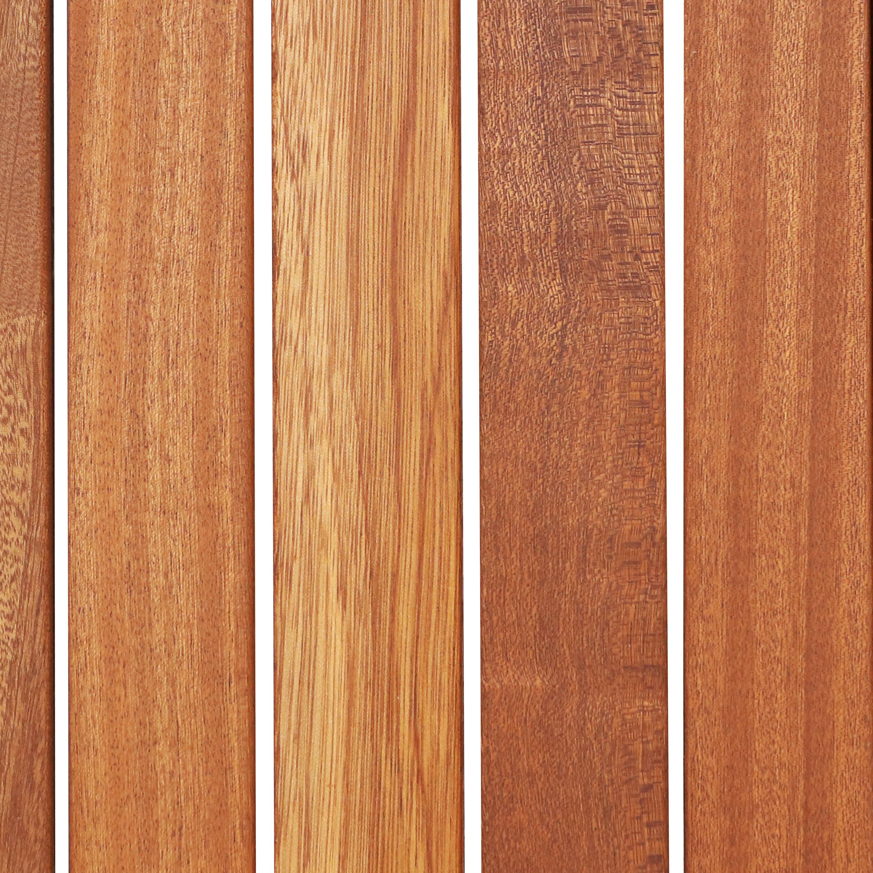 Alt View 5. Sunnydaze - Meranti Folding Balcony Railing Table - Brown.