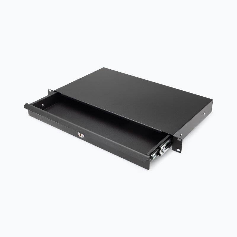 Back. On Stage Stands - On-Stage Locking Rack Drawer, 1U (RDL1000) - Black.