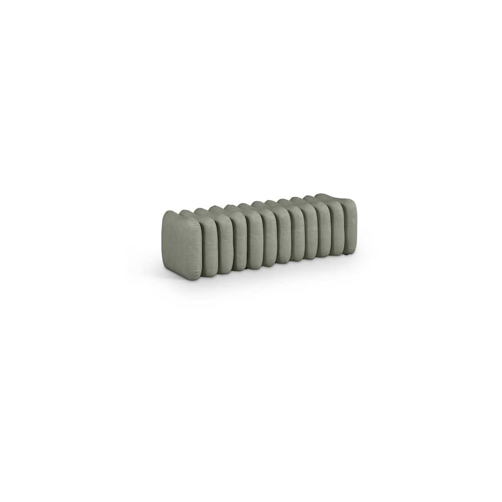 Meridian Furniture - Atticus Vegan Leather Bench - Green