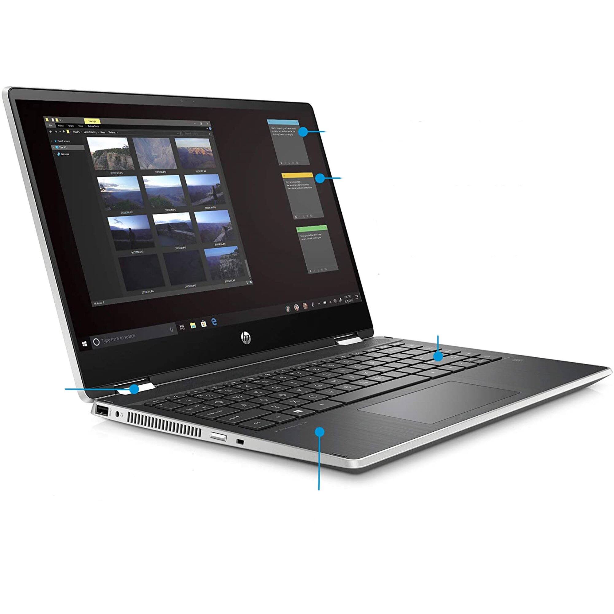 1. Beside the keyboard
2. On the screen
3. On the touchpad
4. On the side ports
5. On the bottom of the laptop