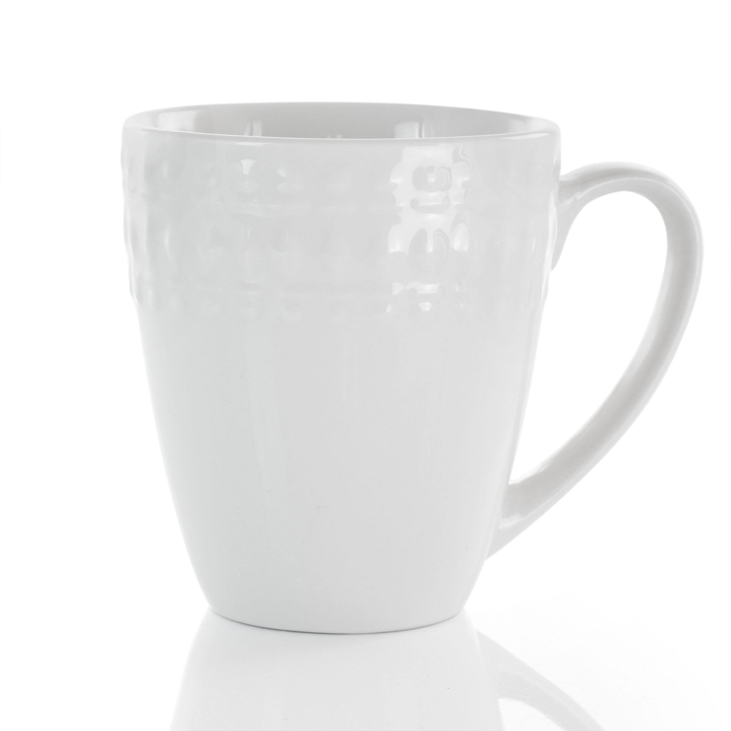 Alt View 7. Elama - Elama Cara 6 Piece 10 Ounce Porcelain Cup Set in White - White.