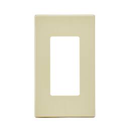 Leviton - Decora Plus Ivory 1 gang Polycarbonate Decorator Screwless Wall Plate 1 pk - Light Almond