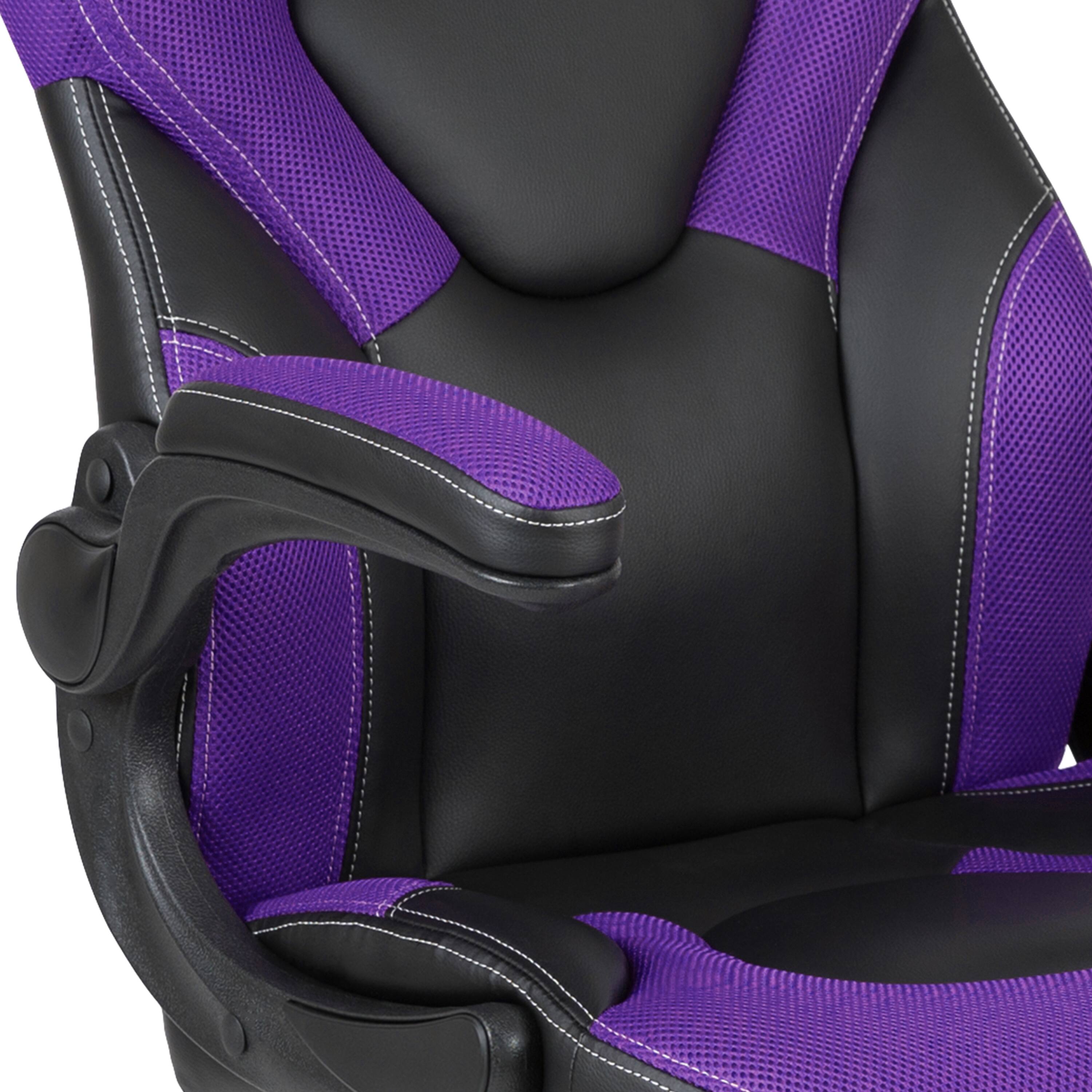 Alt View 9. Emma + Oliver - Z100 Gaming Chair Racing Office Ergonomic Computer PC Adjustable Swivel Chair - Purple.