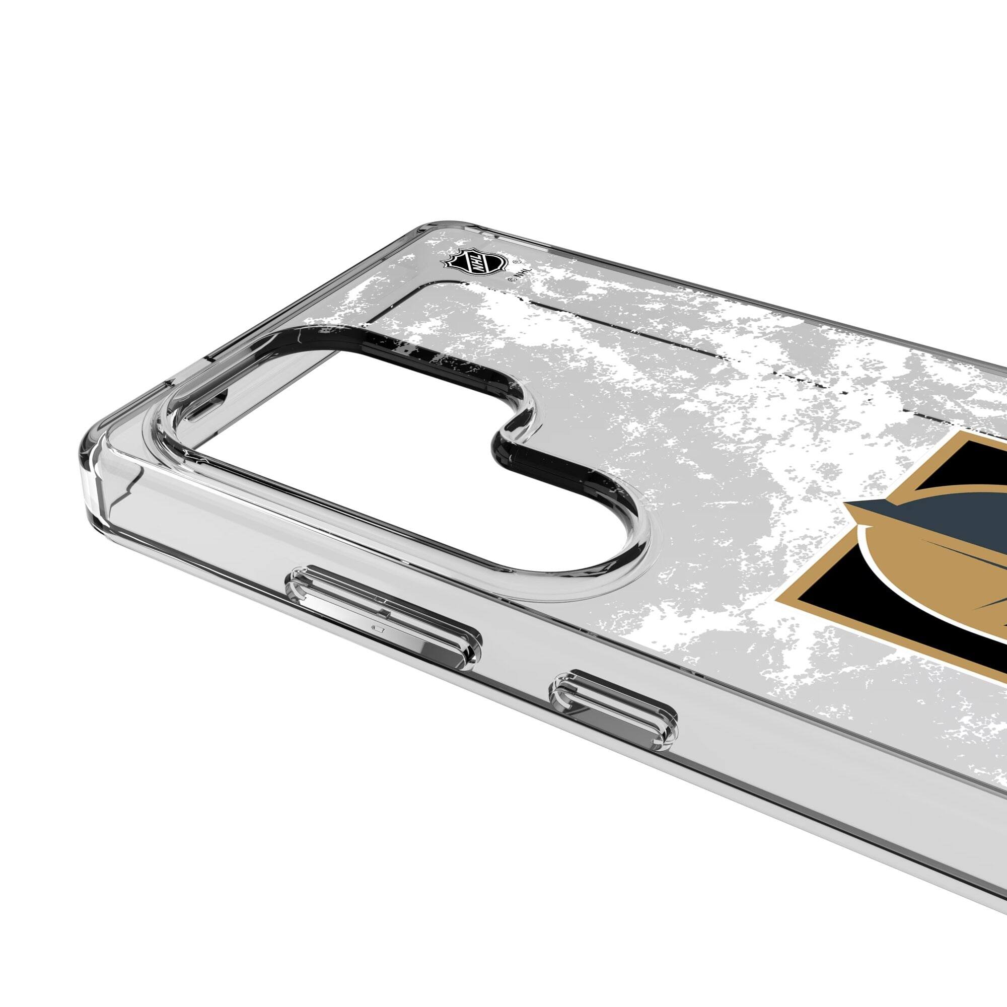 Alt View 2. Keyscaper - Vegas Golden Knights Galaxy Stripe Clear Ice Case - S25 Ultra - Multicolor.