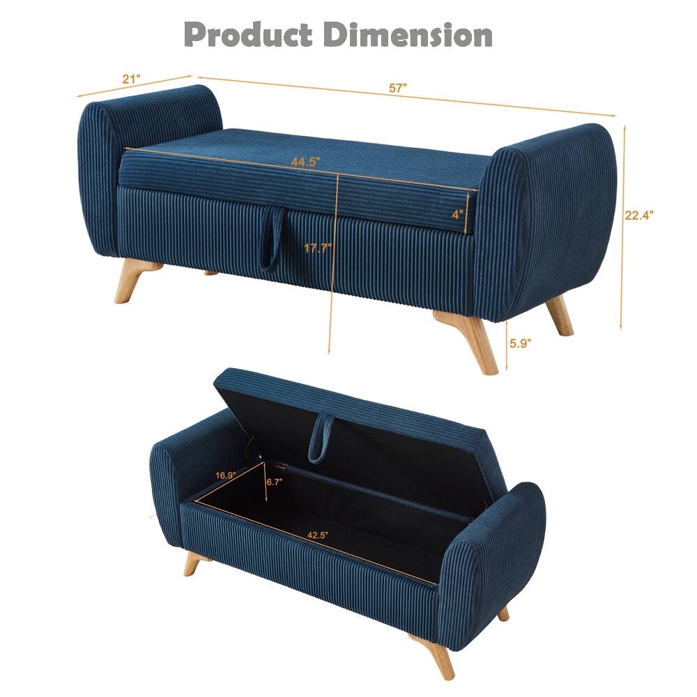 Product Dimension  
21"  
57"  
44.5"  
4"  
22.4"  
17.7"  
5.9"  
16.9"  
6.7"  
42.5"