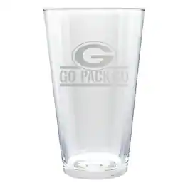 Great American Products - Green Bay Packers Etched 16oz. Rally Cry Pint Glass - Multicolor