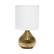 Front. Simple Designs - Drip Mini Table Lamp - Hammered Gold with White Shade.