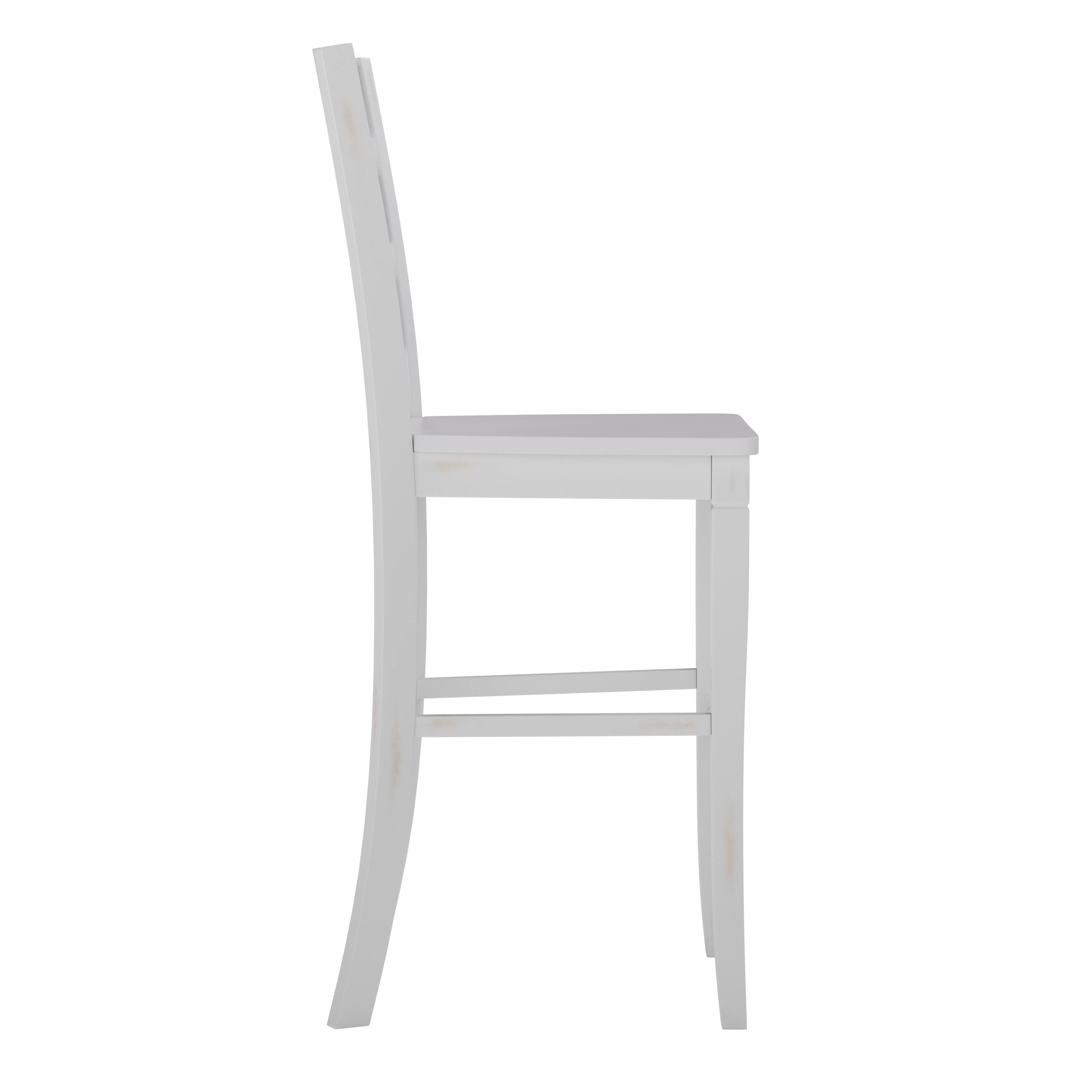 Alt View 9. Emma + Oliver - Lana Set of 2 Classic Wood Dining Stool with Ladderback Design - White Wash.