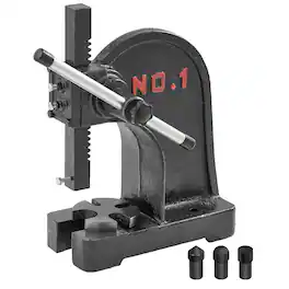 VEVOR - Arbor Press, 1 Ton Manual Arbor Press, 5.9" Maximum Height, Cast Iron Heavy-duty Manual Desktop Arbor Press - Black