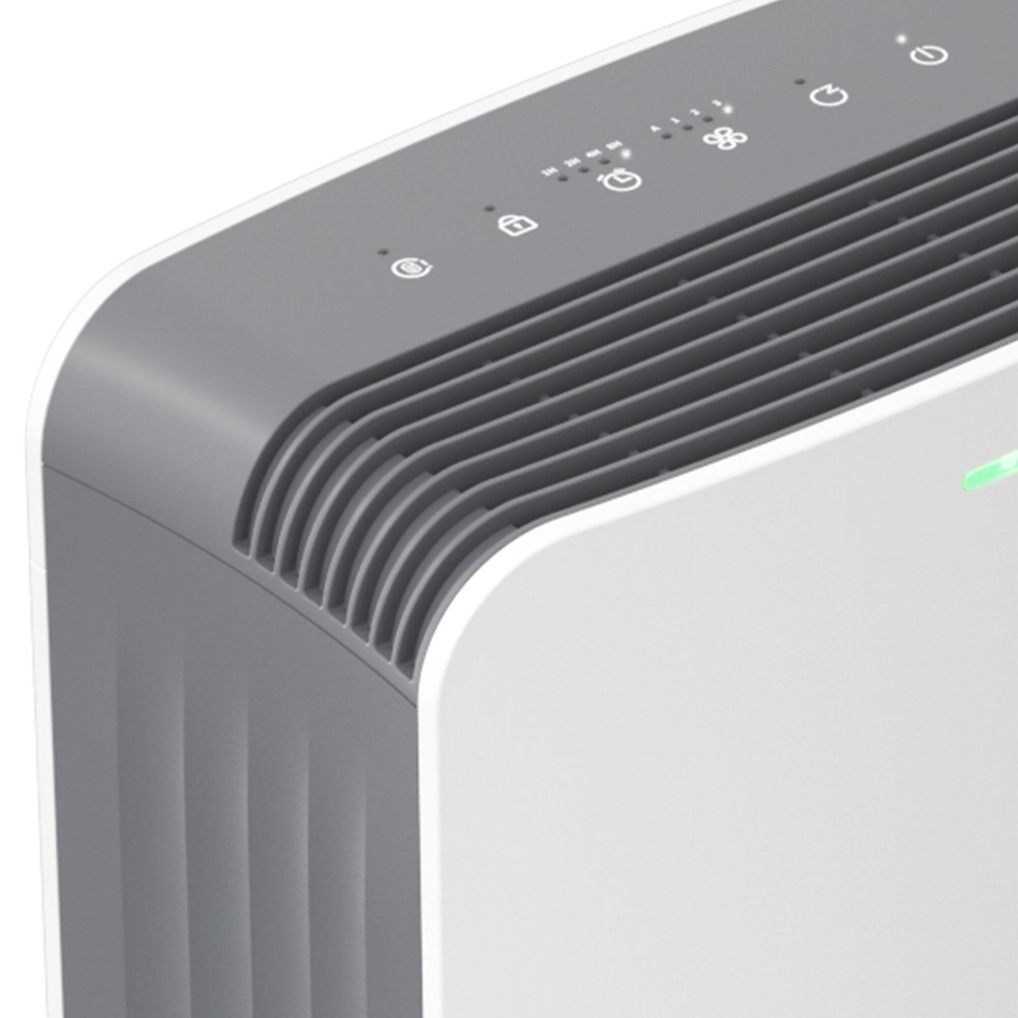 Alt View 4. Vaczon - Air Purifier with Dust Sensor, CADR 230m³/h, for Rooms up to 26㎡, 4-Speed with Auto Mode, Sleep Mode Timer for Bedroom - White.