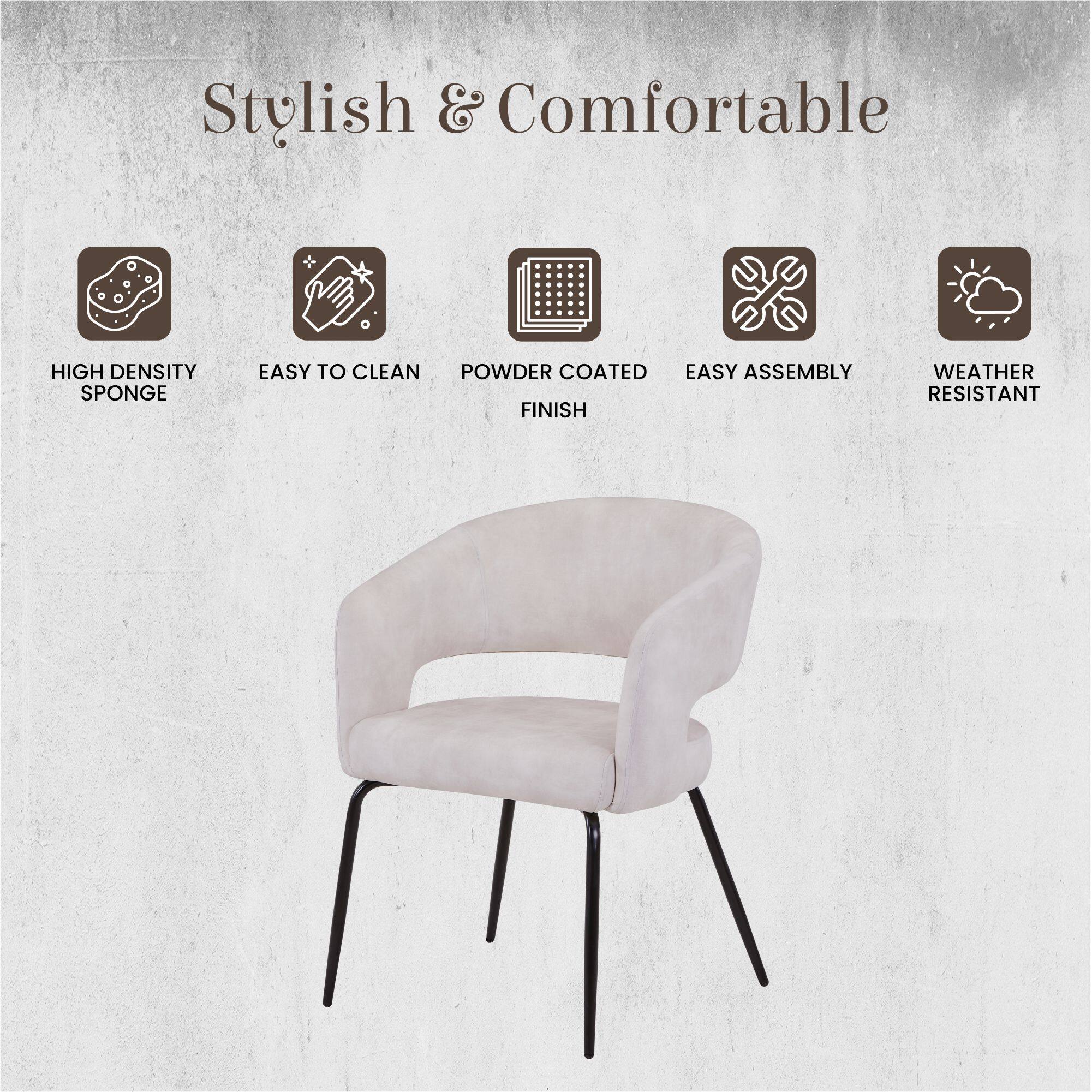 Stylish & Comfortable

- HIGH DENSITY SPONGE
- EASY TO CLEAN
- POWDER COATED FINISH
- EASY ASSEMBLY
- WEATHER RESISTANT