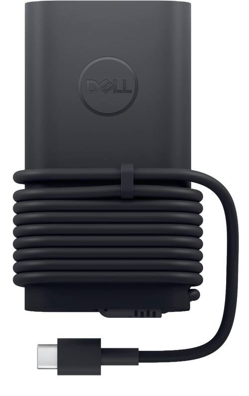 Front. Dell - 492-BDNJ (Dell 5YXW8) 100 Watts USB-C Laptop AC Adapter - Black - Ultra Slim - GaN - Possibly Black.