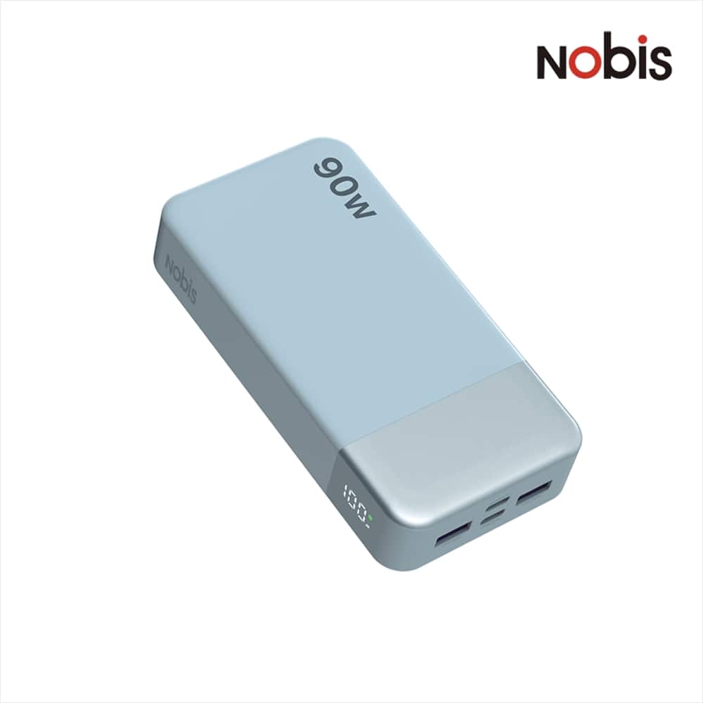 Loheer - 20000mAh 90W Fast Charging Power Bank - Slim Pocket Size Portable Charger for Laptop and Phone, Blue