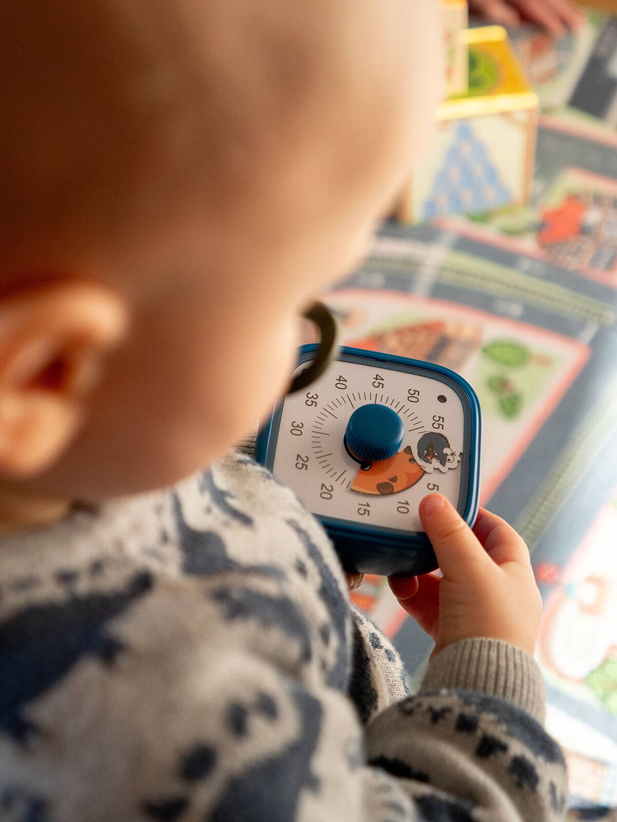 Alt View 2. BrainStream - Visual Timer for Kids with 60 Minute Countdown and Adjustable Alarm for Focus, Classroom, Study, Cookie - Blue.