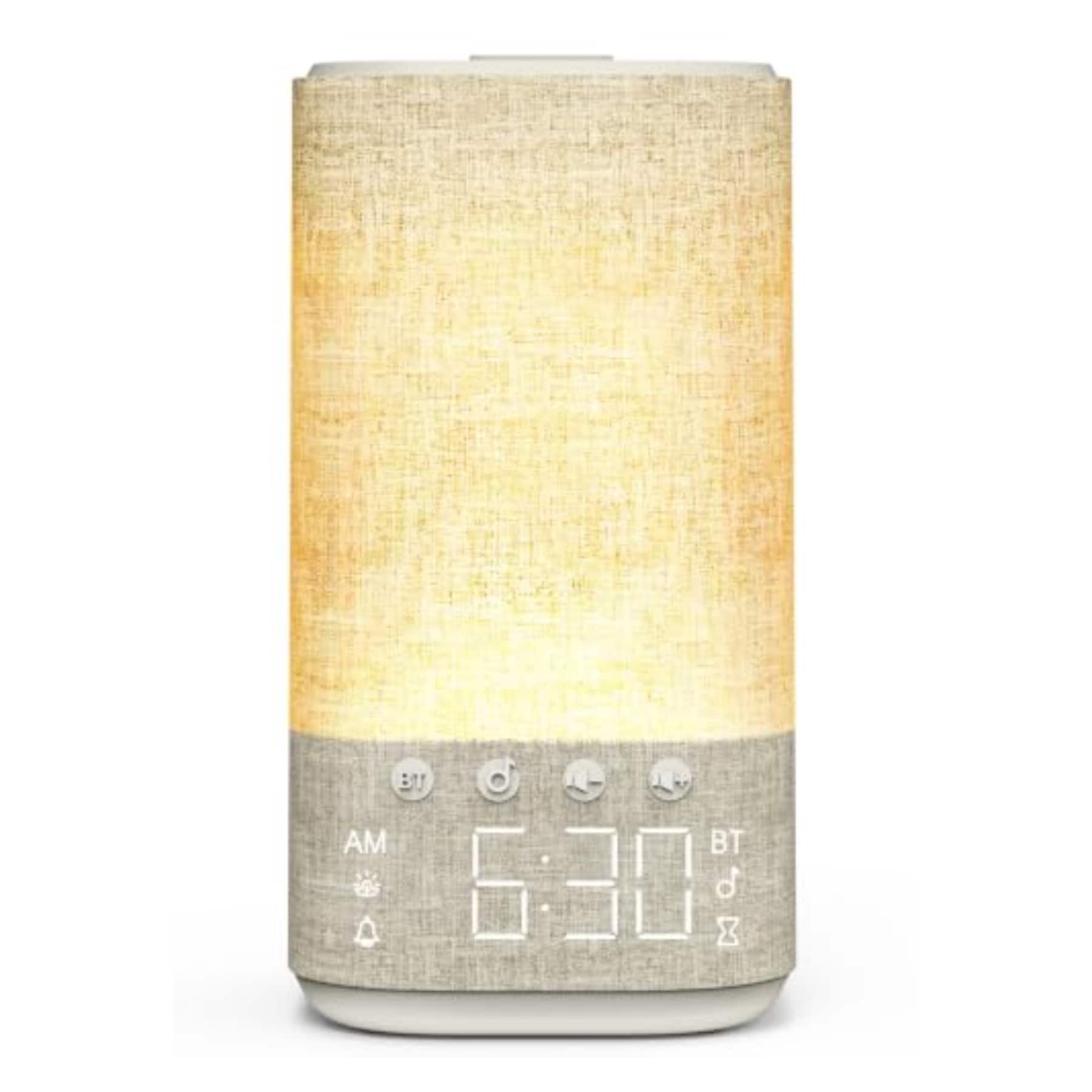 Dazzed Corner - Sunrise Alarm Clock with Bluetooth Speaker, 25 Sounds & Dimmable Light - Putty