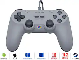 GameSir - Tegenaria Lite Wired Game Controller, Switch, Switch 2, Android, iOS, PC, Steam, Hall Effect Sticks, Mappable Buttons - Gray