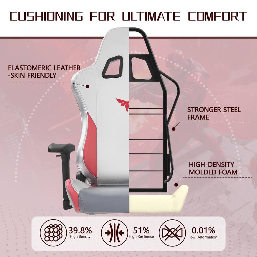 Hirose Alice Gaming Chair 4D Adjustable Armrests 155 Reclining ...